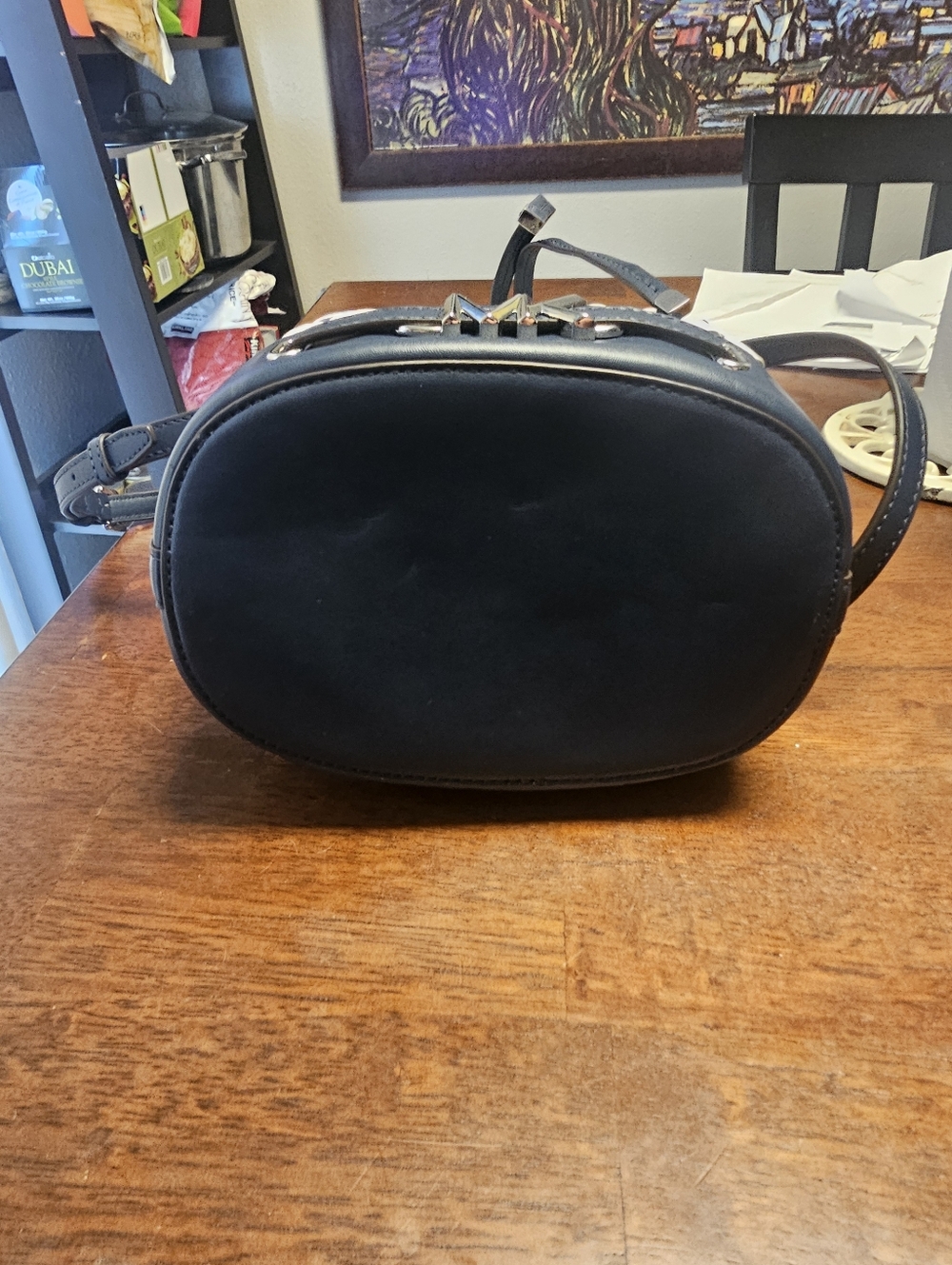 NWOT Michael Kors Blue and White Checkered Bucket Bag - Picture 6 of 9